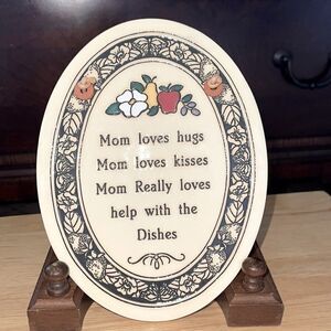 Handcrafted pottery sign mothers NWOT